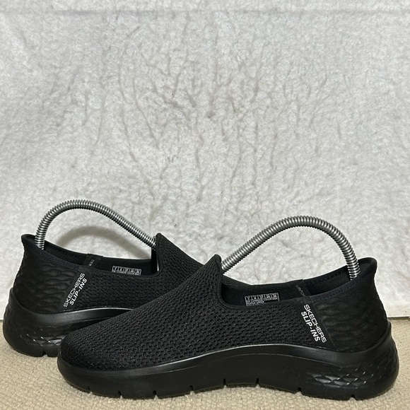 Skechers Womens Black Hands Free Slip Ins Casual Knit Slip On Sneaker Shoes SZ 7 - Picture 7 of 12